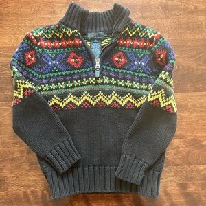 Ralph Lauren kids Colorful Patterned Zip Sweater